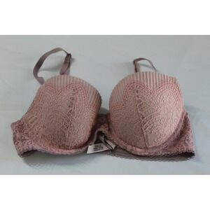 Victoria's Secret Dream Angels Lined Demi Bra 34C Pink Lace Underwire 372857-3Q2